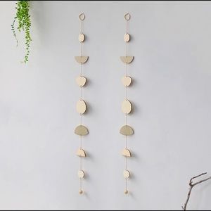2pcs Moon Phase Wall Hanging Boho wooden Home Decor (NEW)